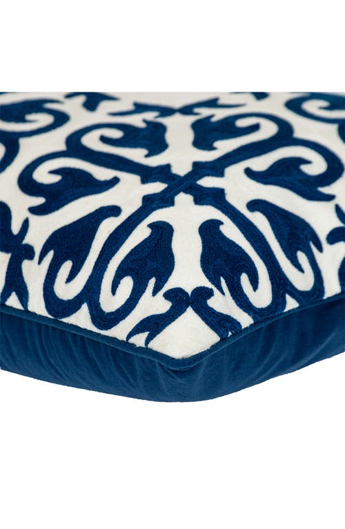 Parkland Collection Ceti Embroidered Throw Pillow In Blue