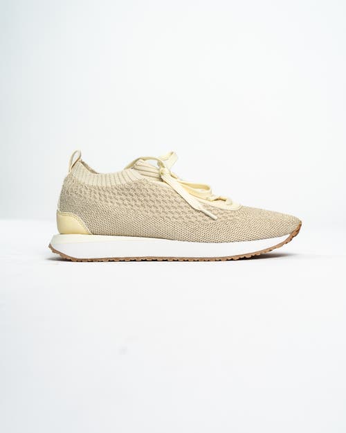 Allegra James Josie Knit Sneaker In Beige