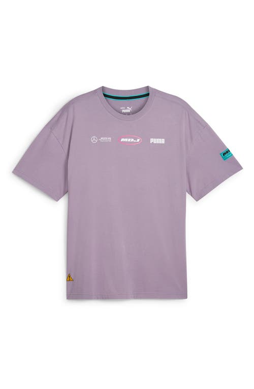 Puma Mad Dog Jones X Mercedes-amg F1 Cotton Graphic T-shirt In Pale Plum