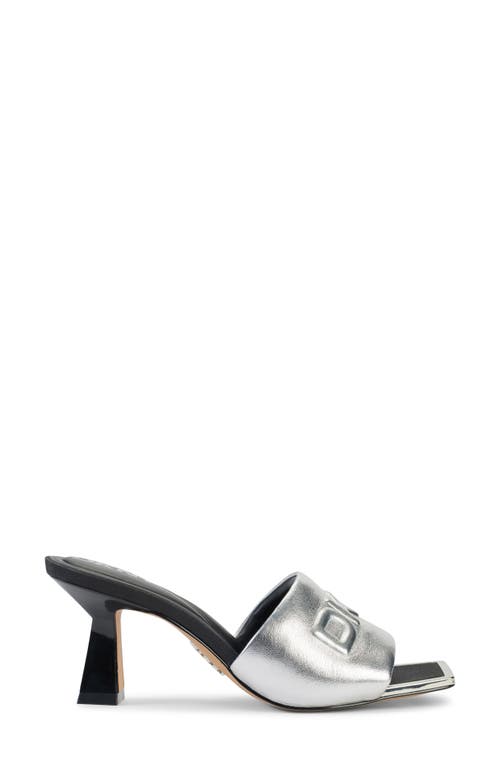 Shop Dkny Keke Slide Sandal In Silver