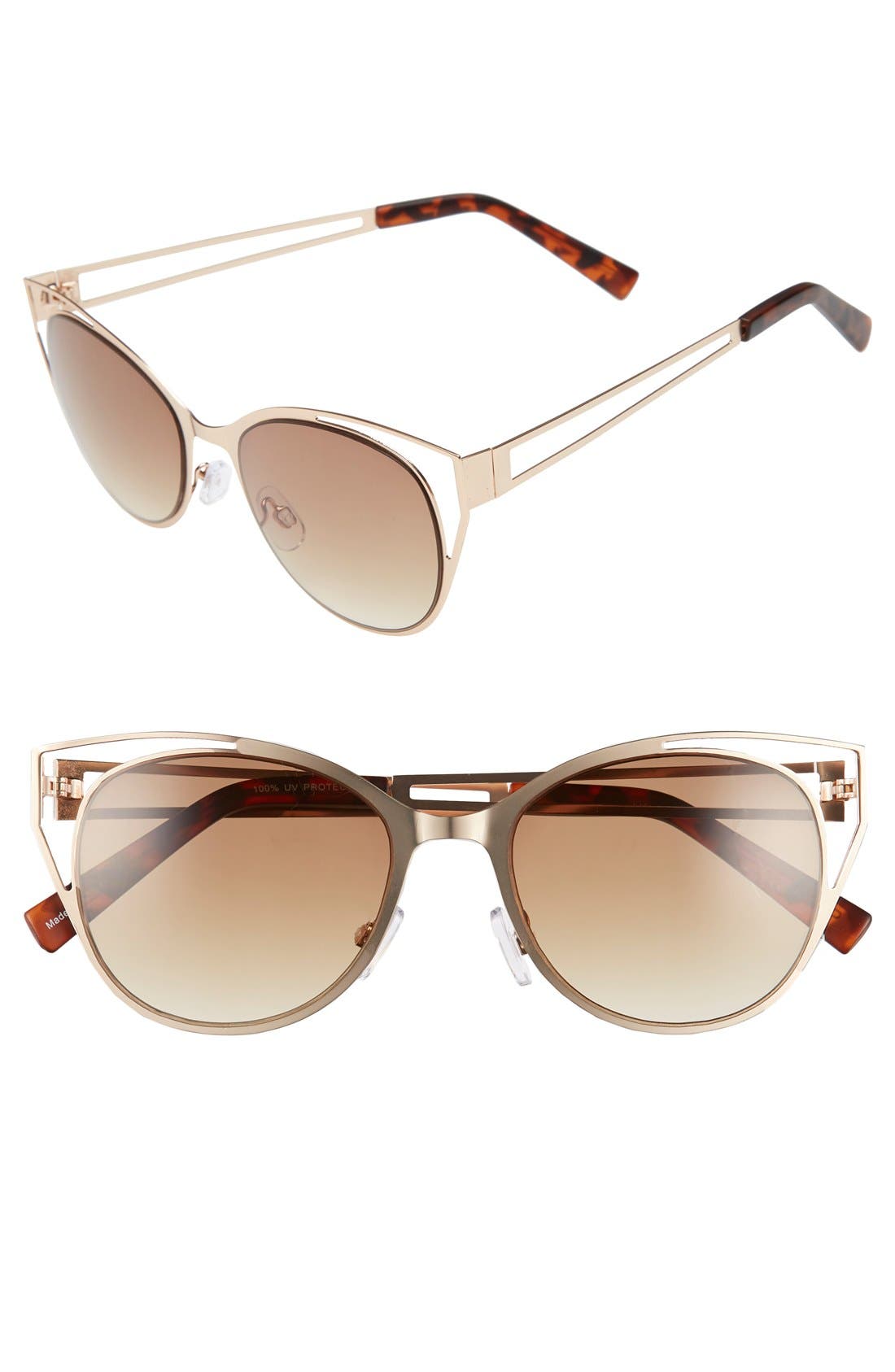 BP. 54mm Cutout Cat Eye Metal Sunglasses Nordstrom