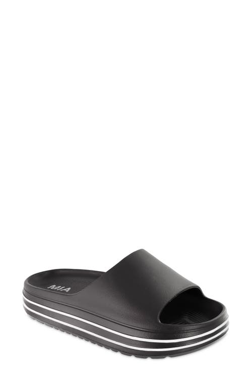 Mia Porsha Slide Sandal In Black/white