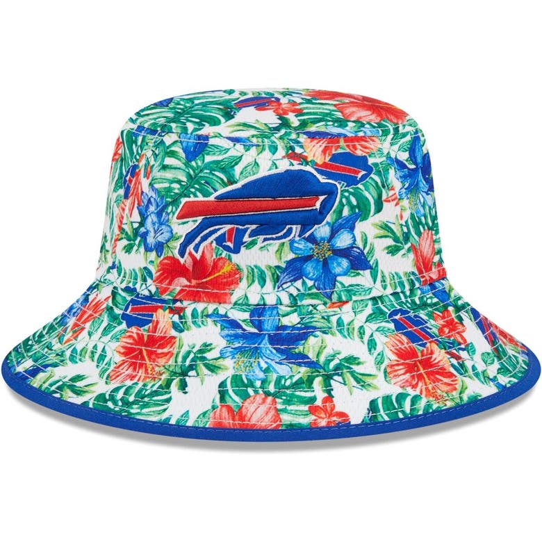 New Era White Buffalo Bills Botanical Bucket Hat