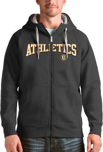 ANTIGUA Men's Antigua Charcoal Oakland Athletics Team Logo Victory Full ...