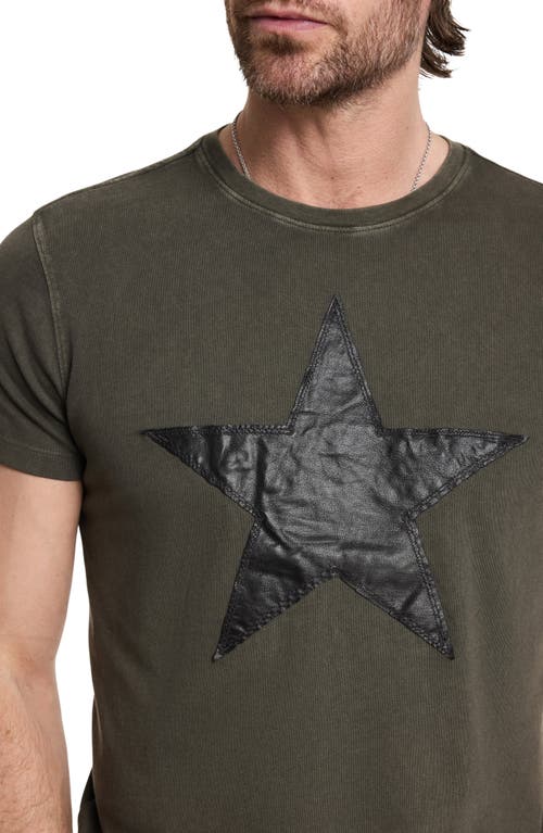 Shop John Varvatos Star Appliqué T-shirt In Carbon Grey