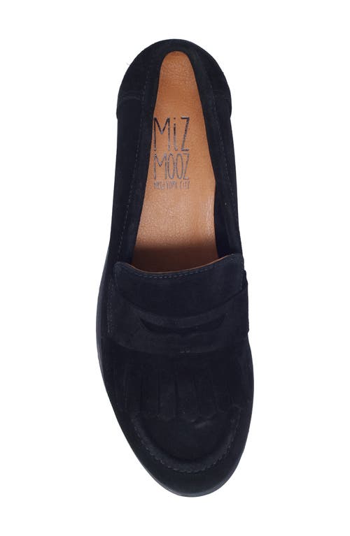 Shop Miz Mooz Ilona Penny Loafer In Black Suede