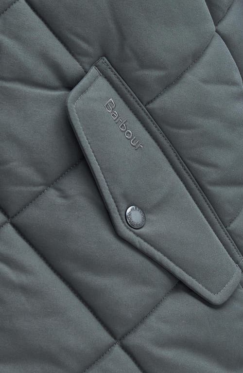 Shop Barbour City Chelsea Quilted Vest In Charcoal