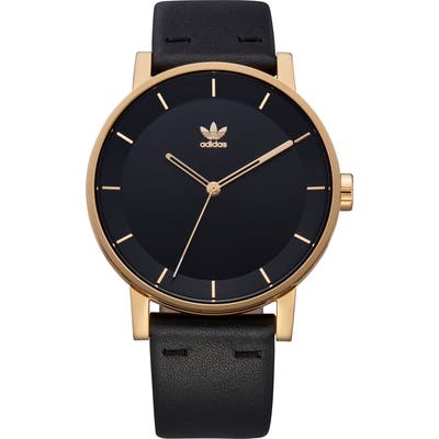 Adidas District Leather Strap Watch, 40Mm
