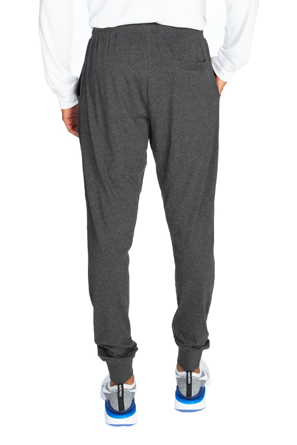 Unsimply Stitched Lightweight Soft Knit Joggers In Dark Grey