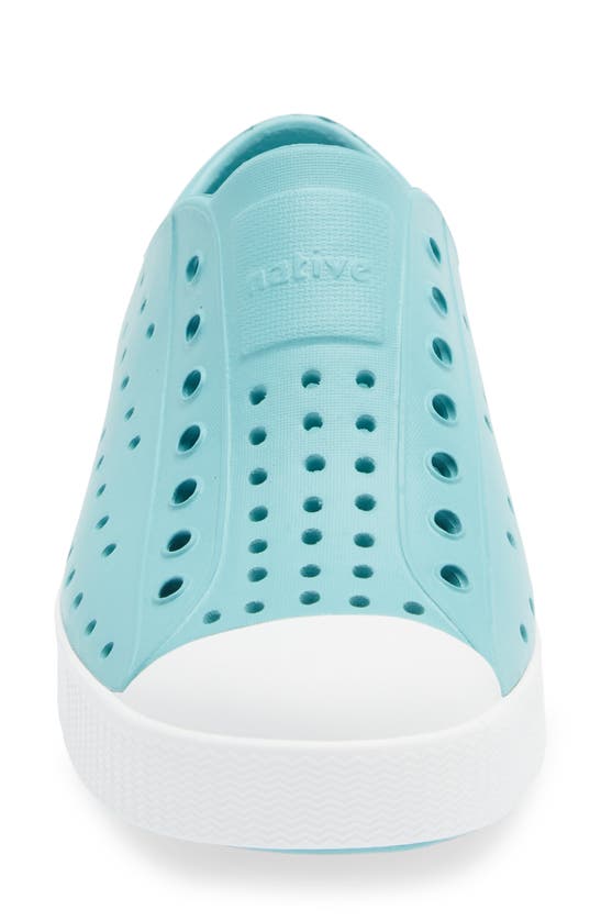 Native Shoes Jefferson Water Friendly Slip-on Vegan Sneaker In Berta Blue/ Shell White