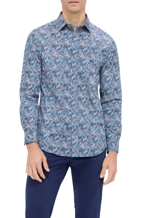 BUGATCHI BUGATCHI JULIAN SHAPED FIT ABSTRACT PRINT BUTTON-UP SHIRT 