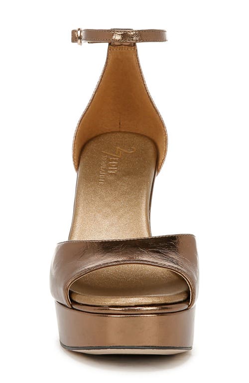 27 Edit Naturalizer Delphie Ankle Strap Platform Sandal In Old Gold Leather