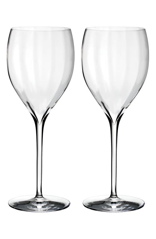 Shop Waterford Elegance Set Of 2 Fine Crystal Sauvignon Blanc Glasses In Elegance Optic