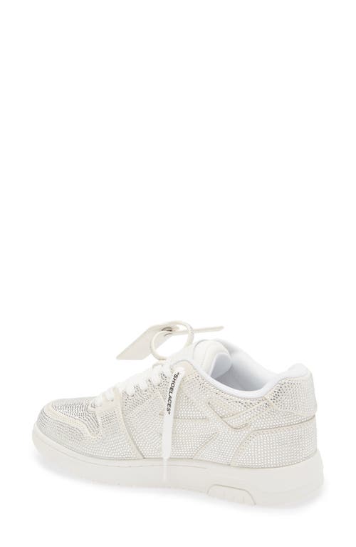 Off-white Out Of Office Crystal Embellished Low Top Sneaker In White - White