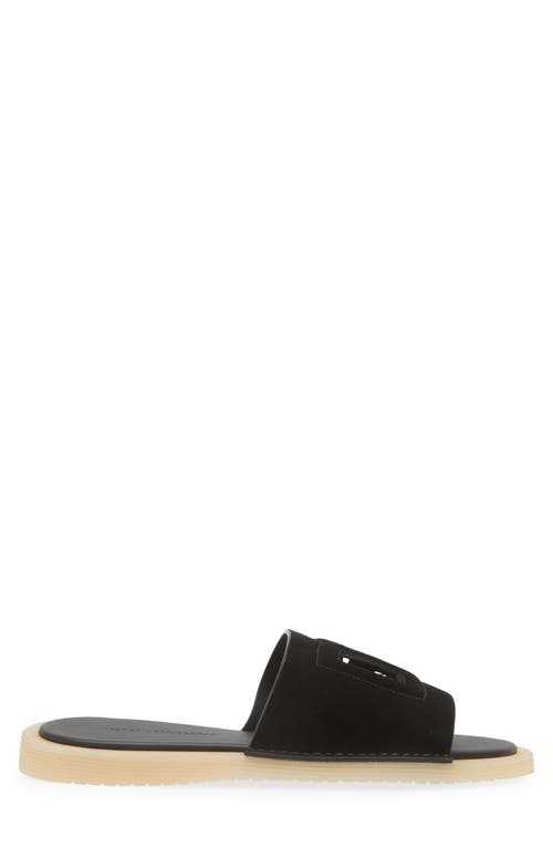 Shop Dolce & Gabbana Dolce&gabbana Crosta Slide Sandal In Black