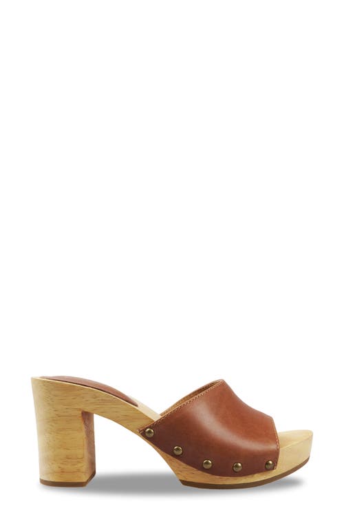 Shop Candies Candie's Fidda Platform Slide Sandal In Tan Leather