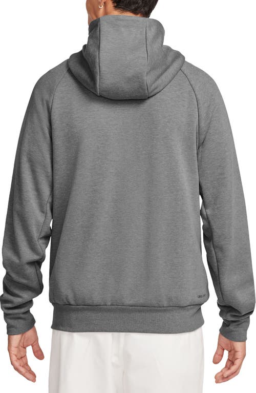 Shop Nike Primary Dri-fit Full Zip Hoodie In Cool Grey/heather