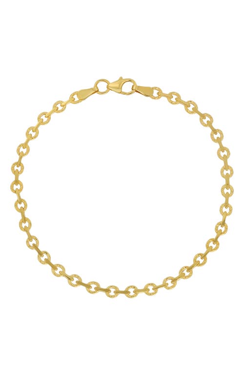 Bony Levy 14K Gold Etched Chain Bracelet in 14K Yellow Gold at Nordstrom, Size 7