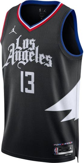 Jordan Brand Men's Jordan Brand Paul George Black LA Clippers 2022/23 Statement  Edition Name & Number T-Shirt