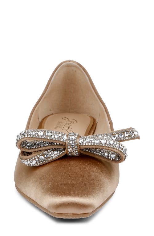 Jewel Badgley Mischka Hesther Flat In Dark Nude