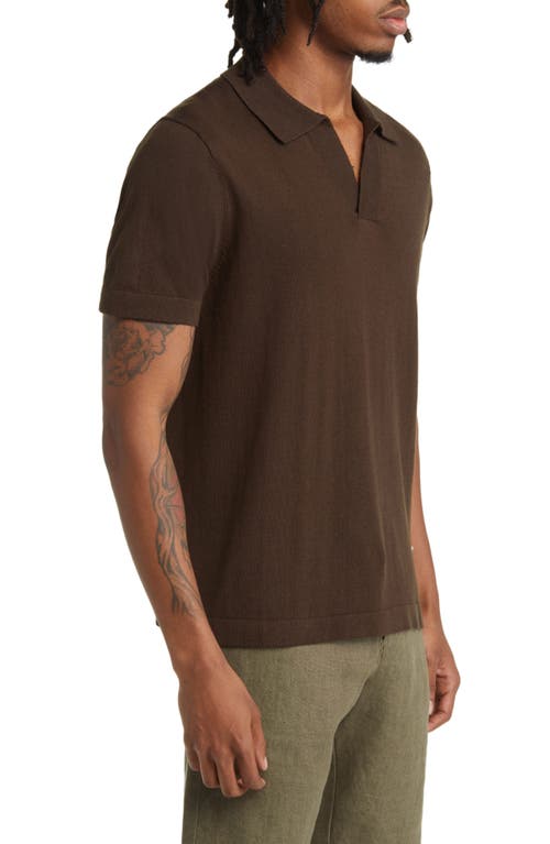 Nn07 Paul 3525 Organic Cotton Polo Shirt In Demitasse