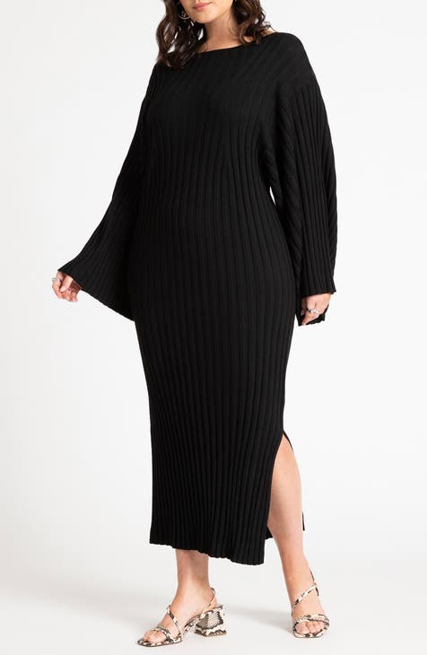 Plus Size Julia Peplum Dress - Black