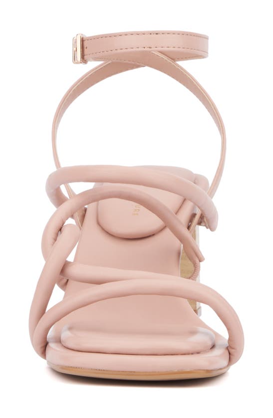 Fashion To Figure Ohara Strappy Block Heel Sandal In Light Pink