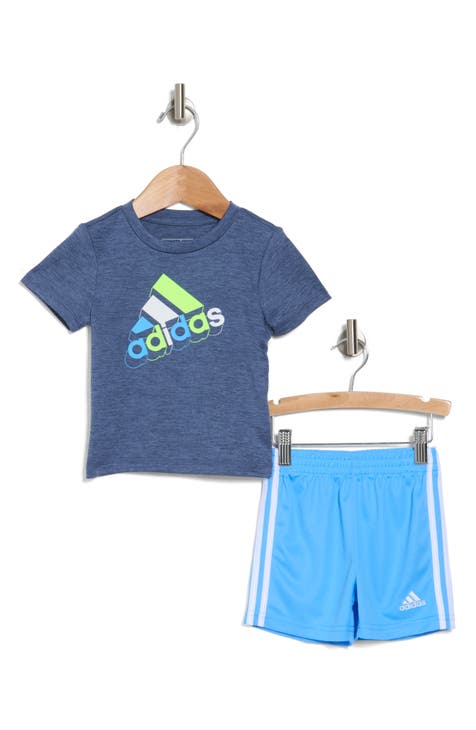 Logo T-Shirt & 3-Stripes Shorts Set (Baby)