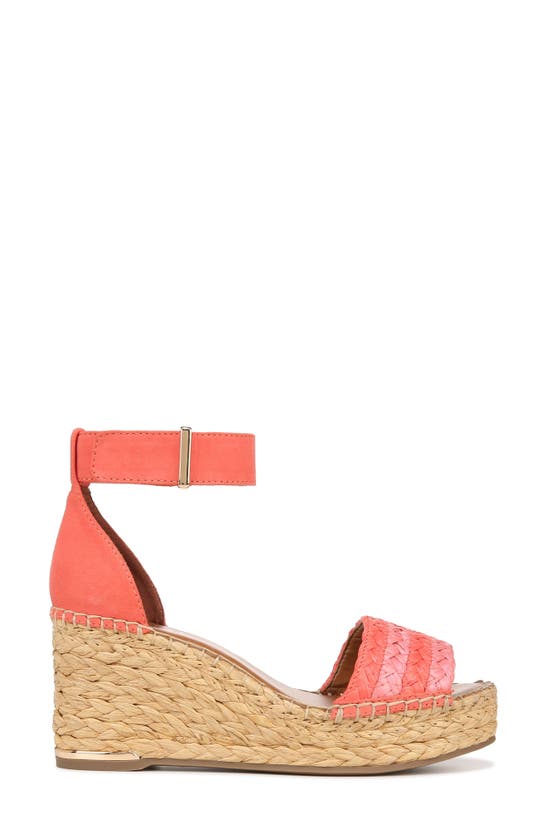 Shop Franco Sarto Clemens Ankle Strap Platform Wedge Sandal In Orange