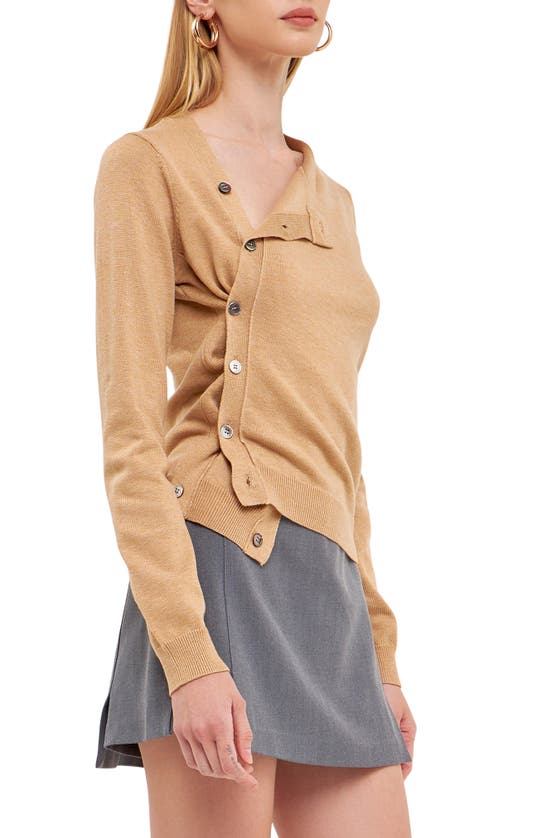 ENDLESS ROSE ENDLESS ROSE DOUBLE PLACKET ASYMMETRIC CARDIGAN HN392J