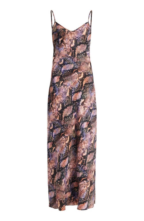 ALLSAINTS ALLSAINTS BRYONY TAHOE SNAKESKIN PRINT SLIPDRESS 