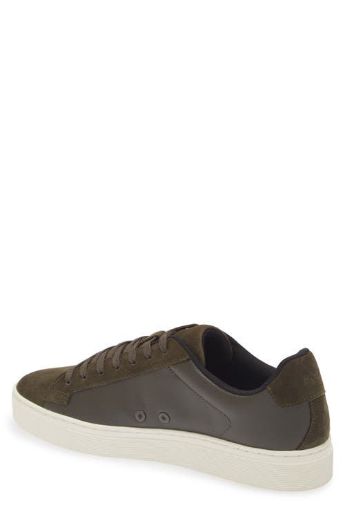 Shop Hugo Boss Boss Rhys Sneaker In Olive Green