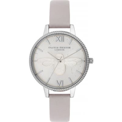 Olivia Burton Celestial Bee Leather Strap Watch,