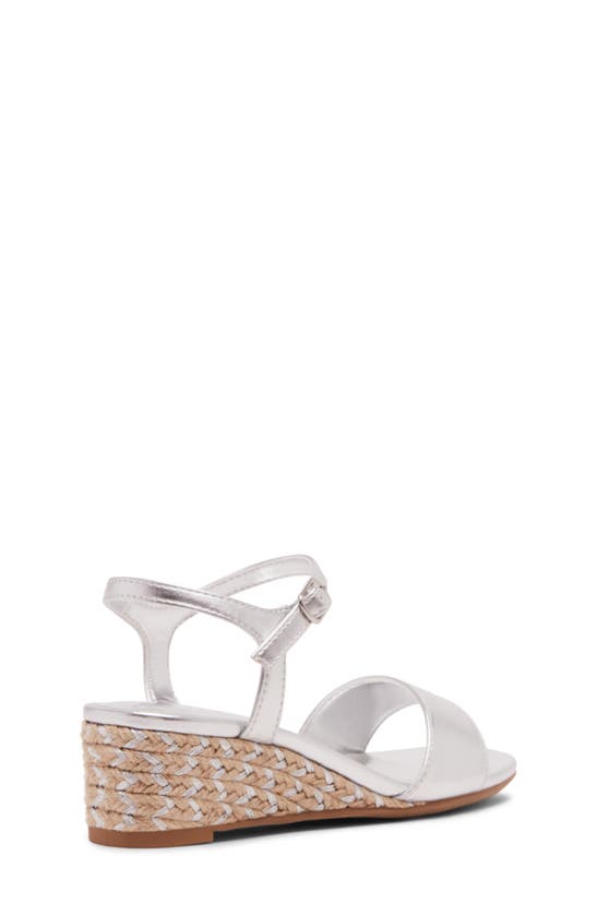 Shop Steve Madden Kids' Jlastly Espadrille Wedge Sandal In Silver