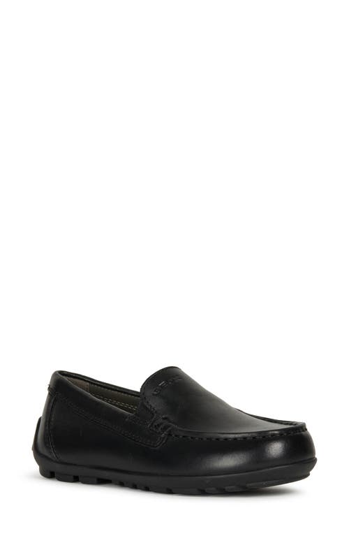 Geox New Fast Moc Toe Loafer Black at Nordstrom