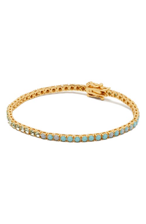 Kate Spade New York imitation pearl & crystal tennis bracelet in Multi at Nordstrom