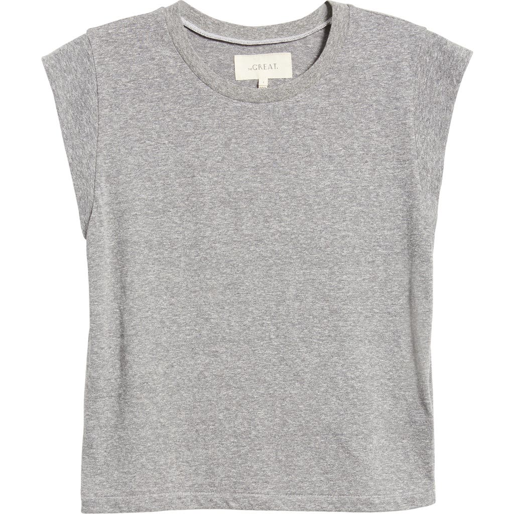 The Great . The Peak Shoulder Muscle Tee In Gray