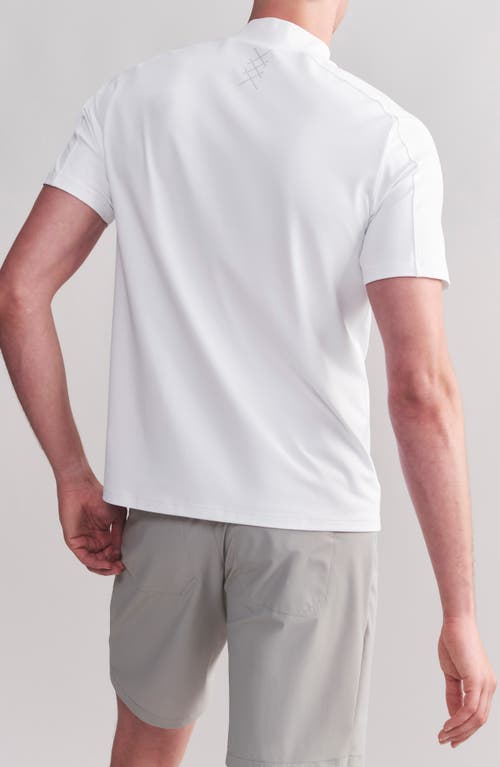 Shop Rhone Momentum Performance Short Sleeve Mock Neck Golf Top In Bright White