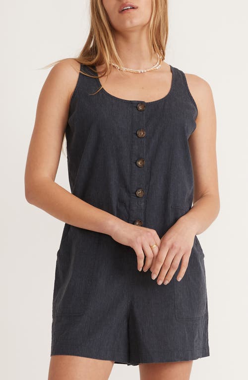 Marine Layer Sydney Patch Pocket Romper In India Ink