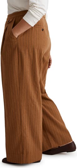 Maison De Ines Stripe Semi Formal Pants - Deep Brown on Garmentory