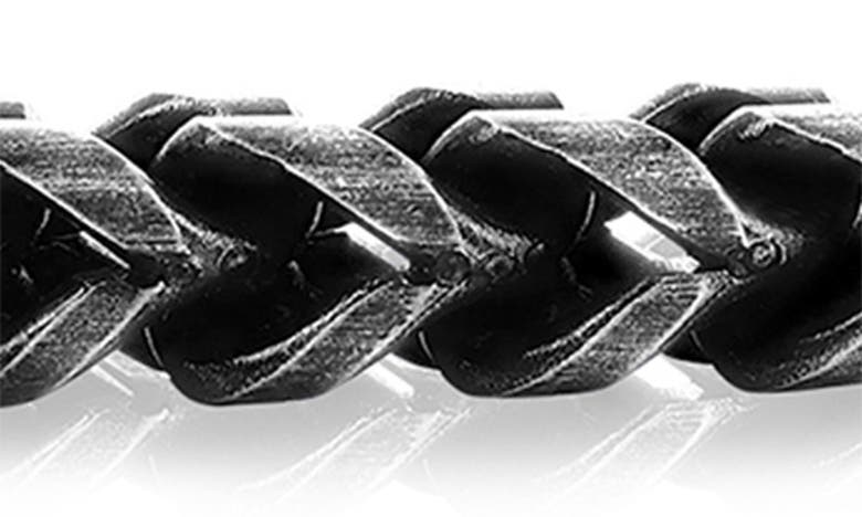 Shop Blackjack Stainless Steel Franco Chain Bracelet In Oxidized