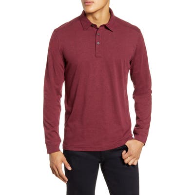 Nordstrom Shop Long Sleeve Polo, Red