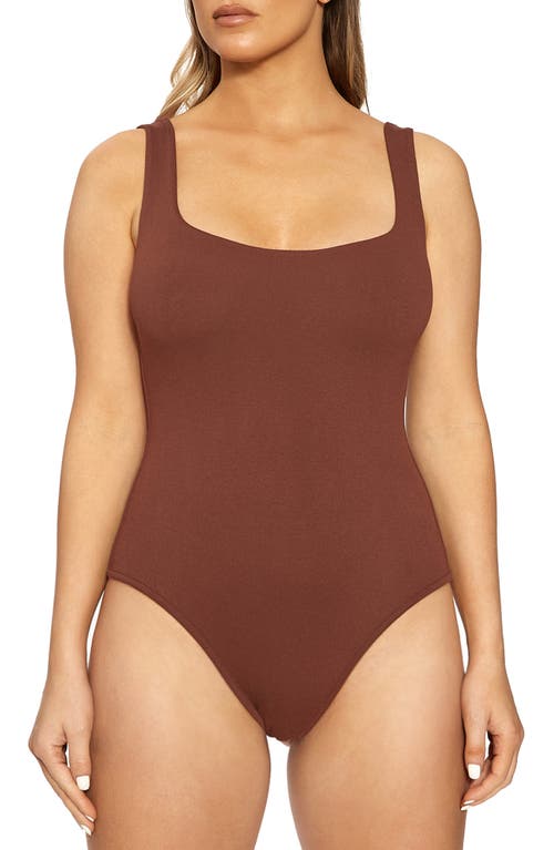 The NW Tank Bodysuit in Chocolate