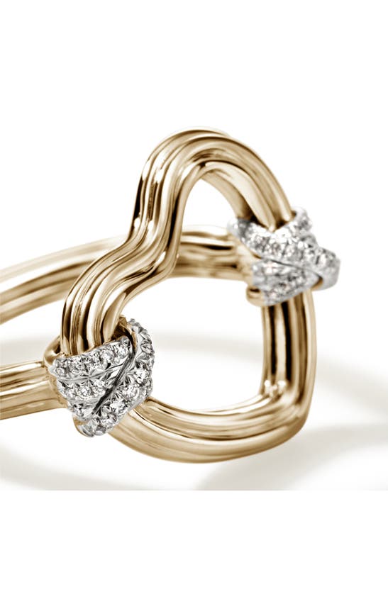John Hardy Bamboo Collection Heart Ring In Gold