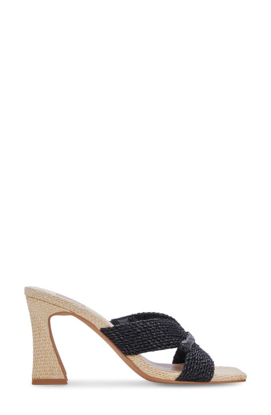 Dolce Vita Nitro Sandal In Black Raffia | ModeSens