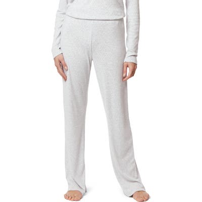 The White Company Pointelle Wide Leg Pajama Pants, Grey