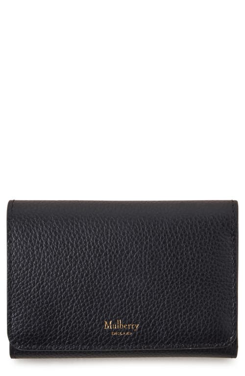 Mulberry Continental Leather Trifold Wallet in Black at Nordstrom