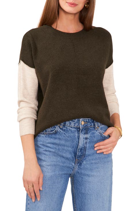 Cotton Crew Neck Jumper - Dark Olive