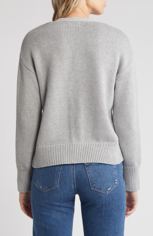 Shop Caslonr Caslon(r) Pima Cotton Cardigan In Grey Heather