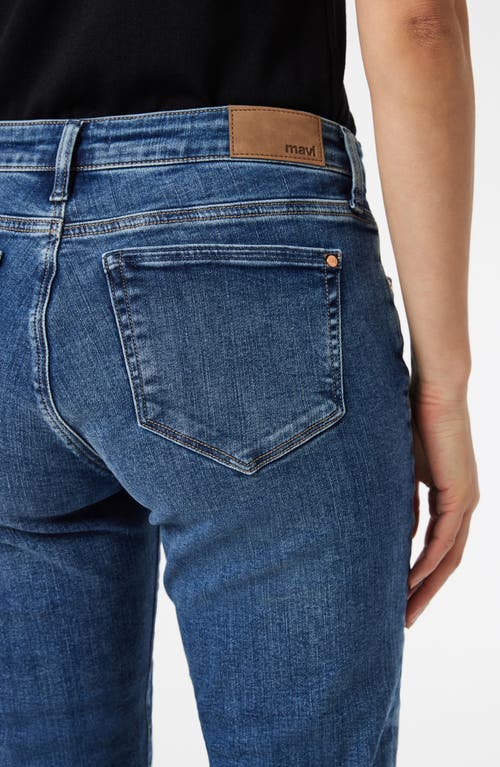Mavi Jeans Emma Mid Rise Slim Boyfriend Jeans In Mid Used Flex Blue
